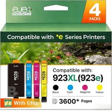 ejet 923XL 923 Ink Cartridges for HP Printers Compatible for HP 923 HP923 Ink