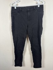 D.jeans Womens Jeans Sz 12 Black Dark Wash Solid Comfort Casual Soft Good