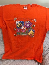 Vtg ?Busy As A Bee just Wait And See? Large Fruit Of The Loom Cottage Core Tee