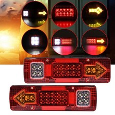Pair 12v Rear Led Trailer Tail Light Truck Running Stop Turn Signal Reverse Lamp Pair 12v Rear Led Trailer Tail Light Truck Running Stop Turn Signal Reverse Lamp