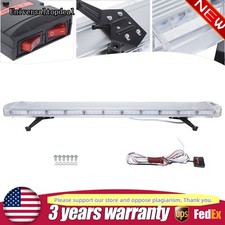 51in Led Amber Light Bar Emergency Beacon Warn For Tow Truck Plow Wrecker Strobe