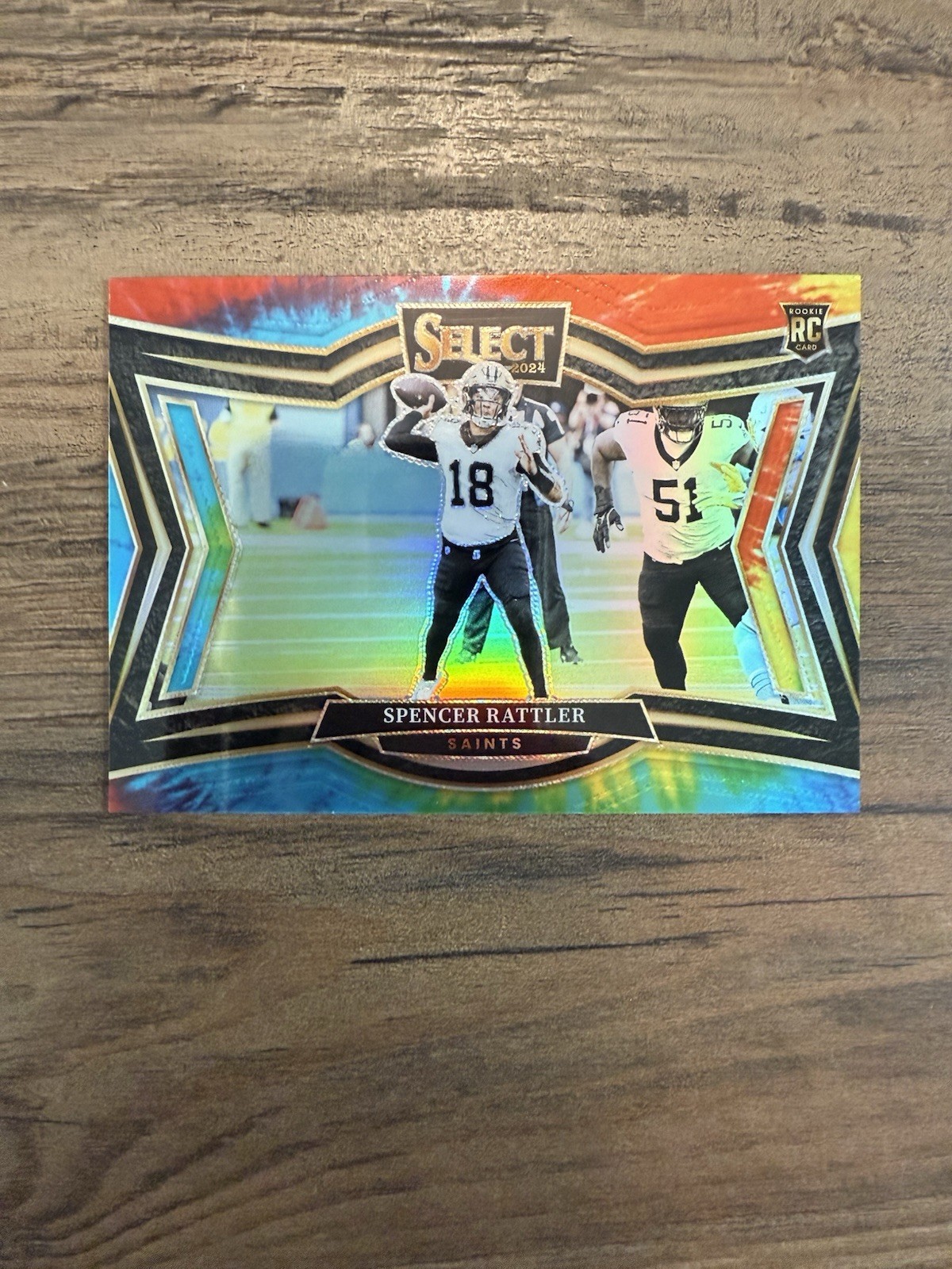2024 Select Spencer Rattler Field Level Tie Dye Prizm Rookie RC /25 Saints 🔥