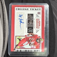 2019 Panini Contenders Draft Picks College Ticket Ty Johnson #161 Rookie Auto RC