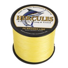 HERCULES Yellow Braided Fishing Line 100m 8 Strands 10-300lb No Memory