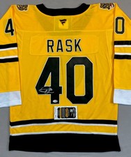 BOSTON BRUINS- TUUKKA RASK AUTOGRAPH #40 YELLOW FANATICS JERSEY JSA CI33475