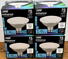 4 Pack Feit 75-Watt Equiv Dimmable Lighting LED Flood Light bulb, Daylight 5000K