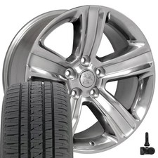 2453 Silver 20x9 Rims Bridgestone Tires Tpms Set Fits Dodge Ram