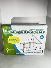 76pcs Tent Fort Building Kit for Kids DIY STEM Construction Toy Set Tent Castle