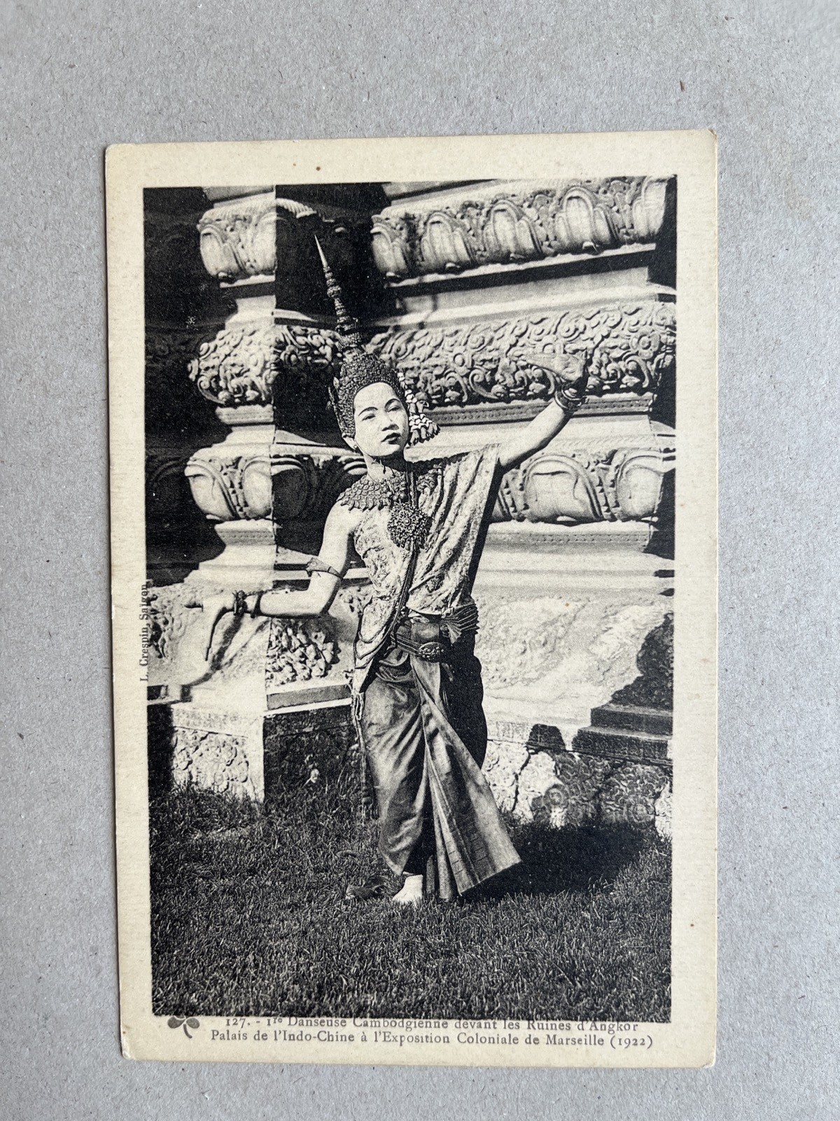 S) Cartolina Cambogia Francia Angkor