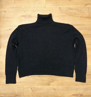 Jenni Kayne Turtleneck Sweater Size S Merino Wool Camel Hair Ribbed Hem Cuffs