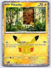 Pikachu 039/128 Holo Pikachu Rare ME: 30th Celebration Pokemon Near Mint