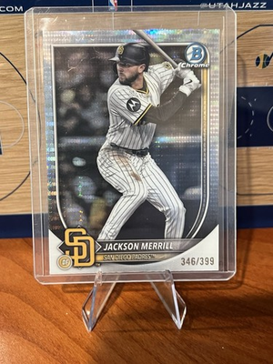 #ad 2025 Bowman Chrome Jackson Merrill #38 Pulsar Refractor 399 $2.25