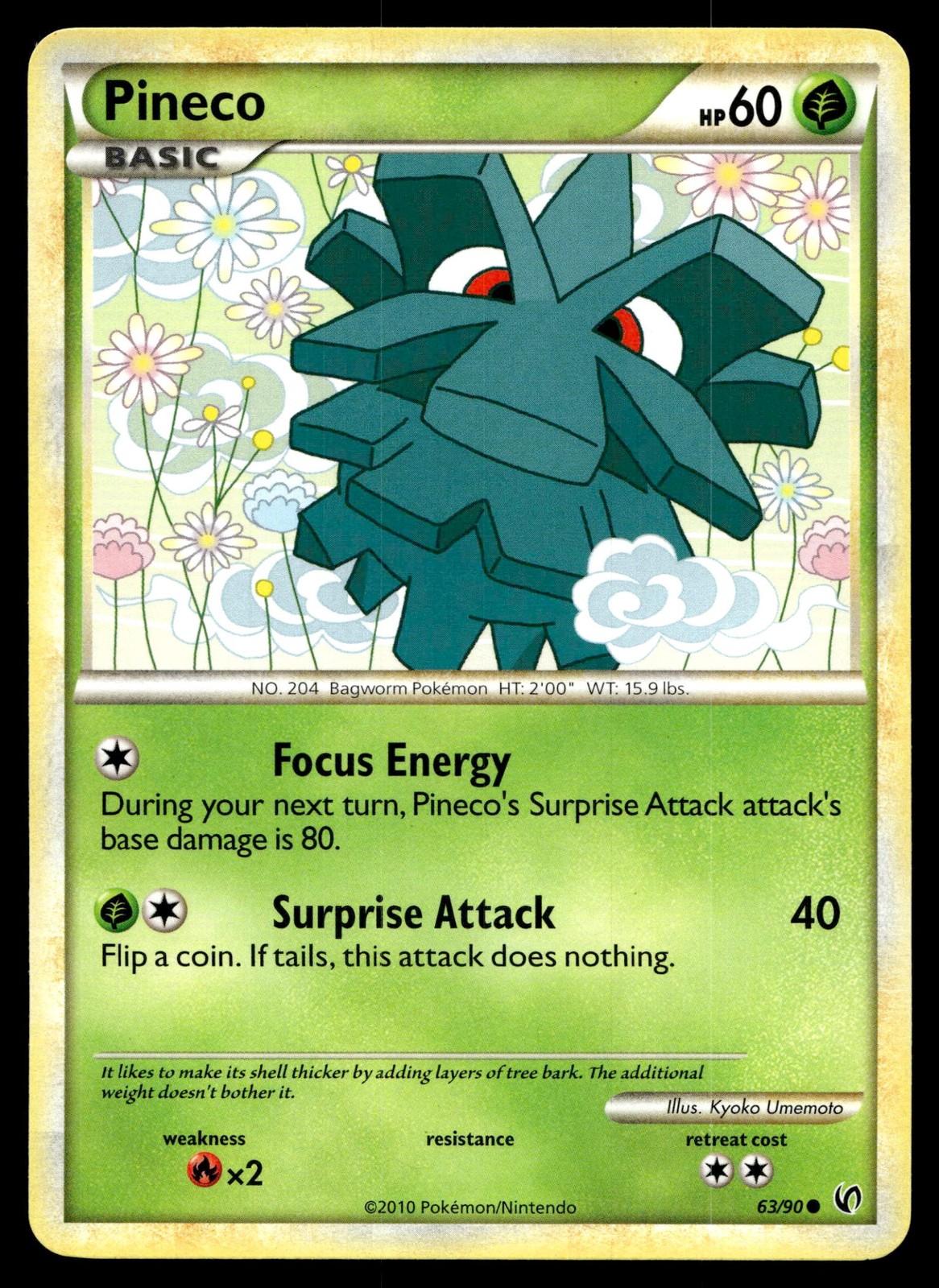 Pineco (63) 63/90 - Pokemon Undaunted - NM