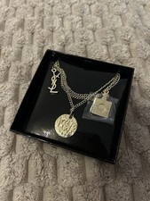 Yves Saint Laurent Parfums  Charm Bracelet Gold Tone Authentic Wrap Around