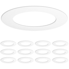 12 Pack Goof Rings for 6 Inch Recessed Lights, Can Light Trim Ring Cover, Out...