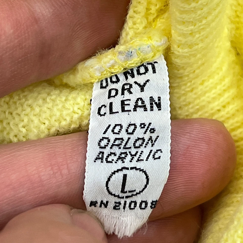 Suéter De Colección Izod Para Hombre Grande Amarillo Iowa Hawkeyes Orlon Acrílico Cuello en V EE. UU. AÑOS 60 Foto 4 de 4