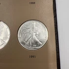 1991 $1 American Silver Eagle 1 Troy Oz Bullion US MINT IN PLASTIC CAPSULE