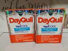 Vicks DayQuil SEVERE w/ VapoCOOL Cough Cold & Flu Relief 24 Ct (2 Pack)EXP 02/27