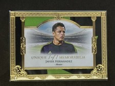 2025 Futera Unique Soccer Gold Framed Javier Hernandez GU Jersey Patch 1/1