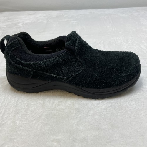 LL Bean Shoes Womens Size 7.5 Wide Black Suede Primaloft 100G Slip On Comfort - Picture 13 of 15