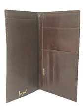 Bond Street Checkbook Wallet Dark Brown