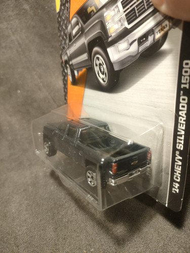 2016 MATCHBOX 2014 CHEVY SILVERADO 1500 Pickup Truck Silver MBX Construction - Picture 4 of 5