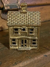 ANTIQUE CAST IRON BANK TWO STORY HOUSE A.C. WILLIAMS 1930'S