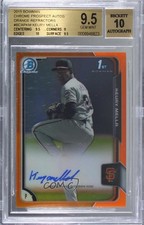 2015 Bowman Chrome Prospects Orange Refractor 15/25 Keury Mella BGS 9.5 Auto xi6