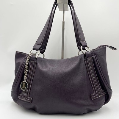 LANVIN Tasche Lila Leder Damen Handtasche Geldbeutel