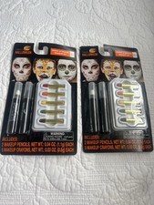 Happy Halloween Pencil Crayon Makeup Kit NEW - 2 Pack Pencils Crayons