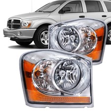 Headlights Set Fits 2004-2005 Dodge Durango Wxenon Ch2502147 Ch2503147 Halogen Headlights Set Fits 2004-2005 Dodge Durango Wxenon Ch2502147 Ch2503147 Halogen