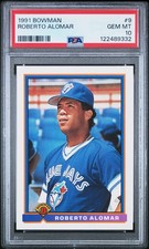 1991 BOWMAN #9 ROBERTO ALOMAR PSA 10