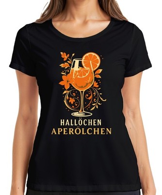 Hallöchen Aperölchen Aperol Spritz Sommerdrink Orange Cocktail Damen T-Shirt