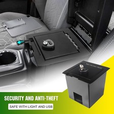 For Toyota Tacoma 2016-2023 Center Console Safe Box With Key/Code Access & LED