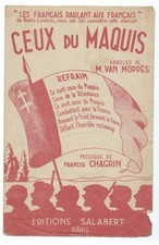 PARTITION DE MUSIQUE   Ceux du maquis