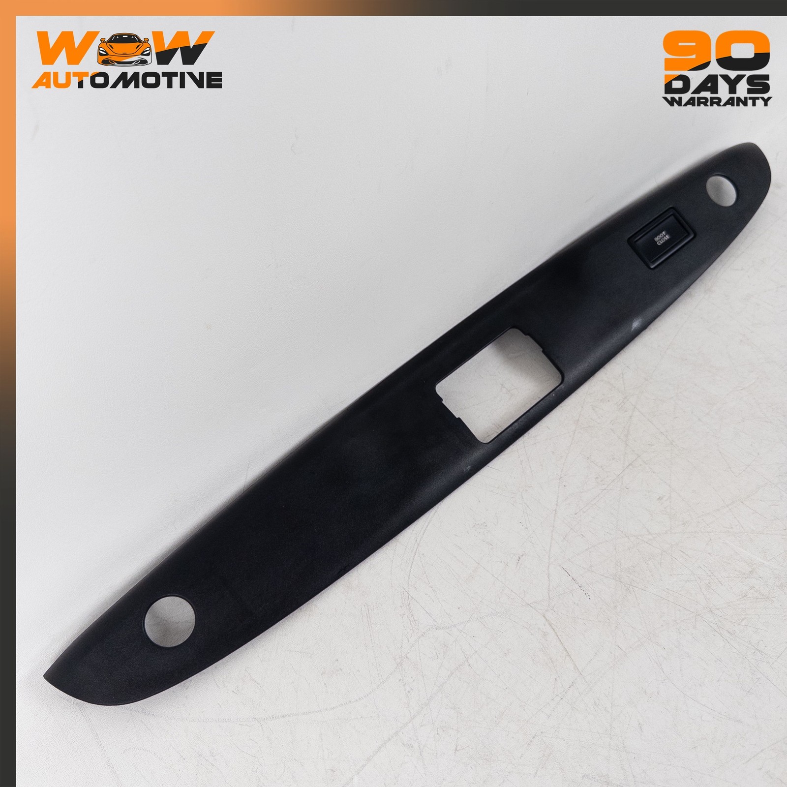 14-19 BENTLEY FLYING SPUR REAR CENTER TRUNK LID LOCK COVER TRIM BLACK OEM