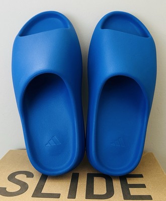 adidas gazelle silver green womens YEEZY Yeezy Slide "Azure"  Stadium Goods