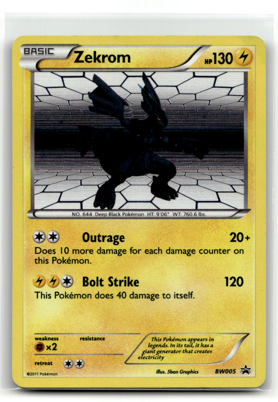 Pokémon TCG - Zekrom BW005 - Holo Black Star Promo - Black White