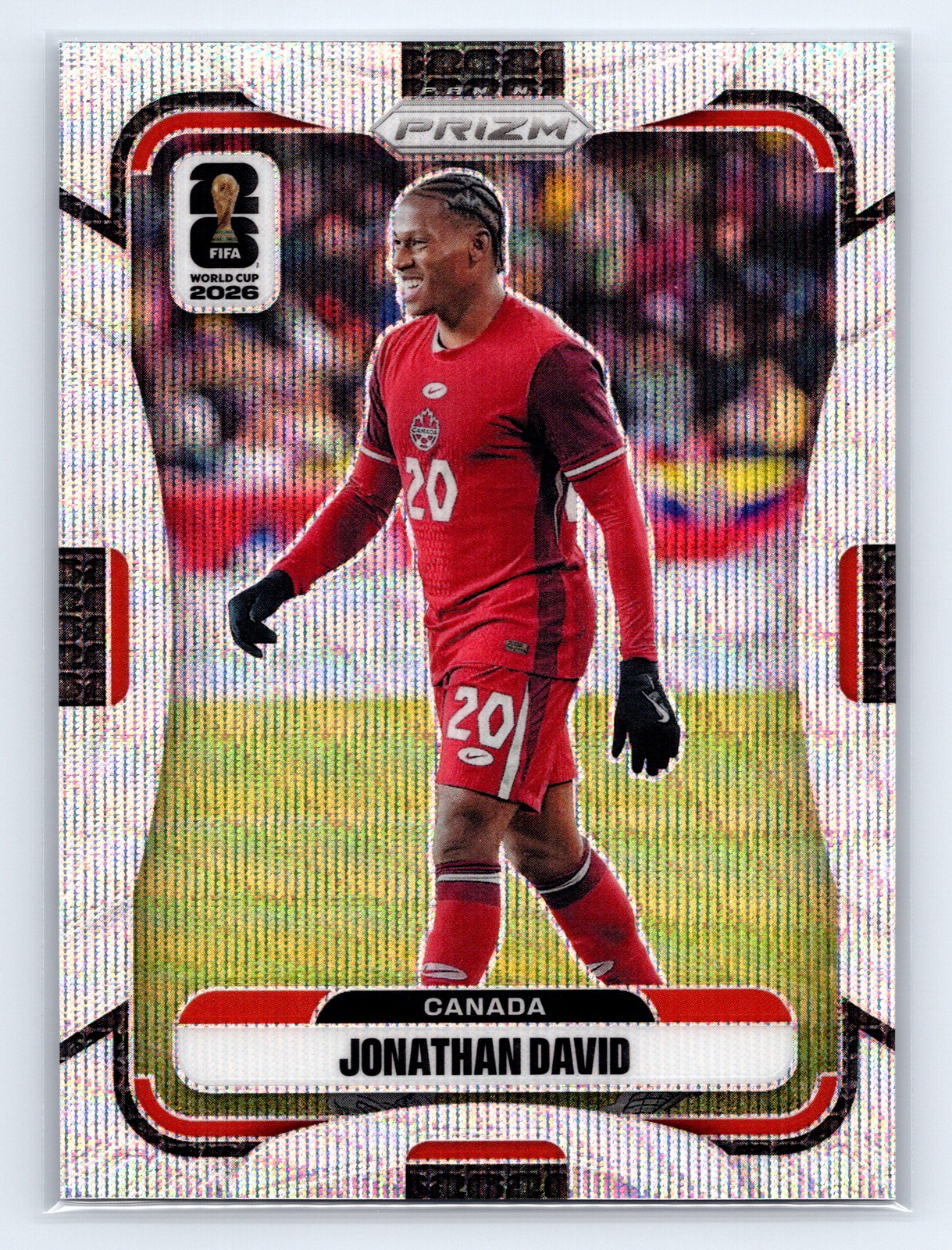2026 Panini Prizm FIFA World Cup #167 Jonathan David Wave Prizms