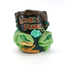 Vintage 1999 Budweiser Louie & Frank Lizards 3D Rubber Can Koozie Green