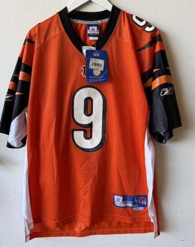 NWT VTG Carson Palmer #9 Cincinnati Bengals Stitched Reebok Jersey Mens Large