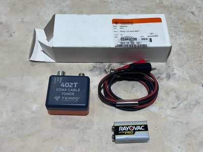 Tempo Communications 402T Coax Toner New With Leads And Battery