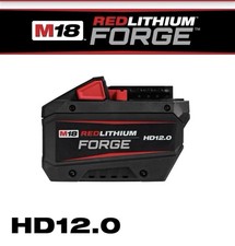 GENUINE MILWAUKEE M18 18V RED LITHIUM FORGE HD 12.0Ah BATTERY 48-11-1813 