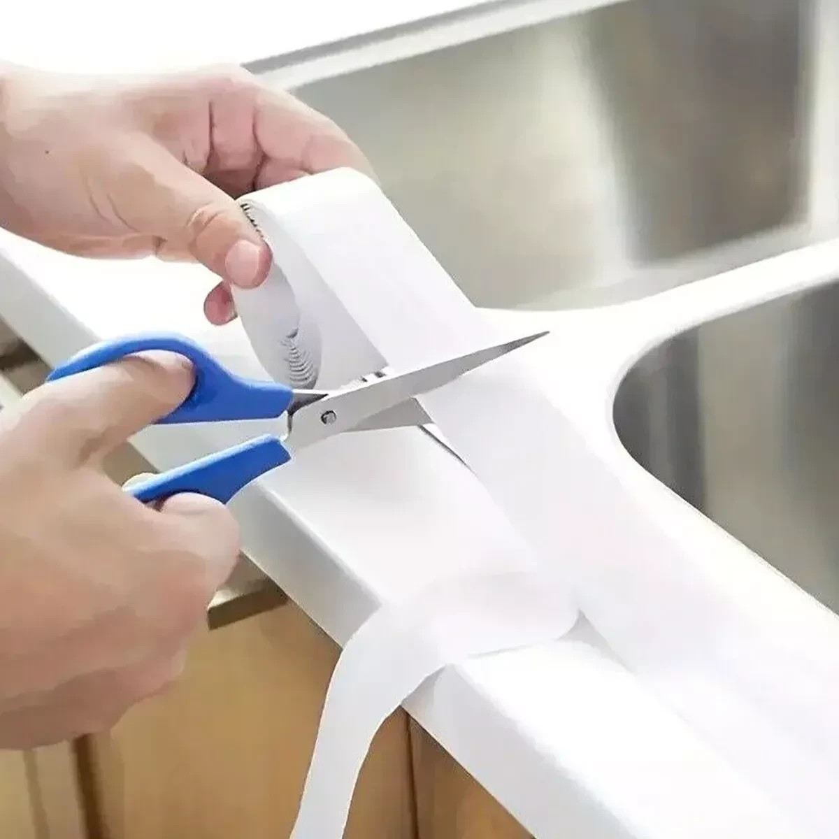 Nastro Sigillante Impermeabile Sanitari Antimuffa Adesivo Parete Bagno Cucina - Miniatura 9