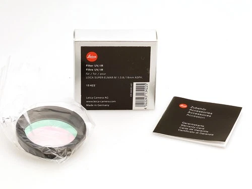 Leica Filter UV/IR 13422 for Super-Elmar-M 3.8/18 mm Unused Stock!