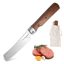 4.8 Inch Folding Chef Knife, 440A Stainless Steel Blade, Pocket Kitchen Knife