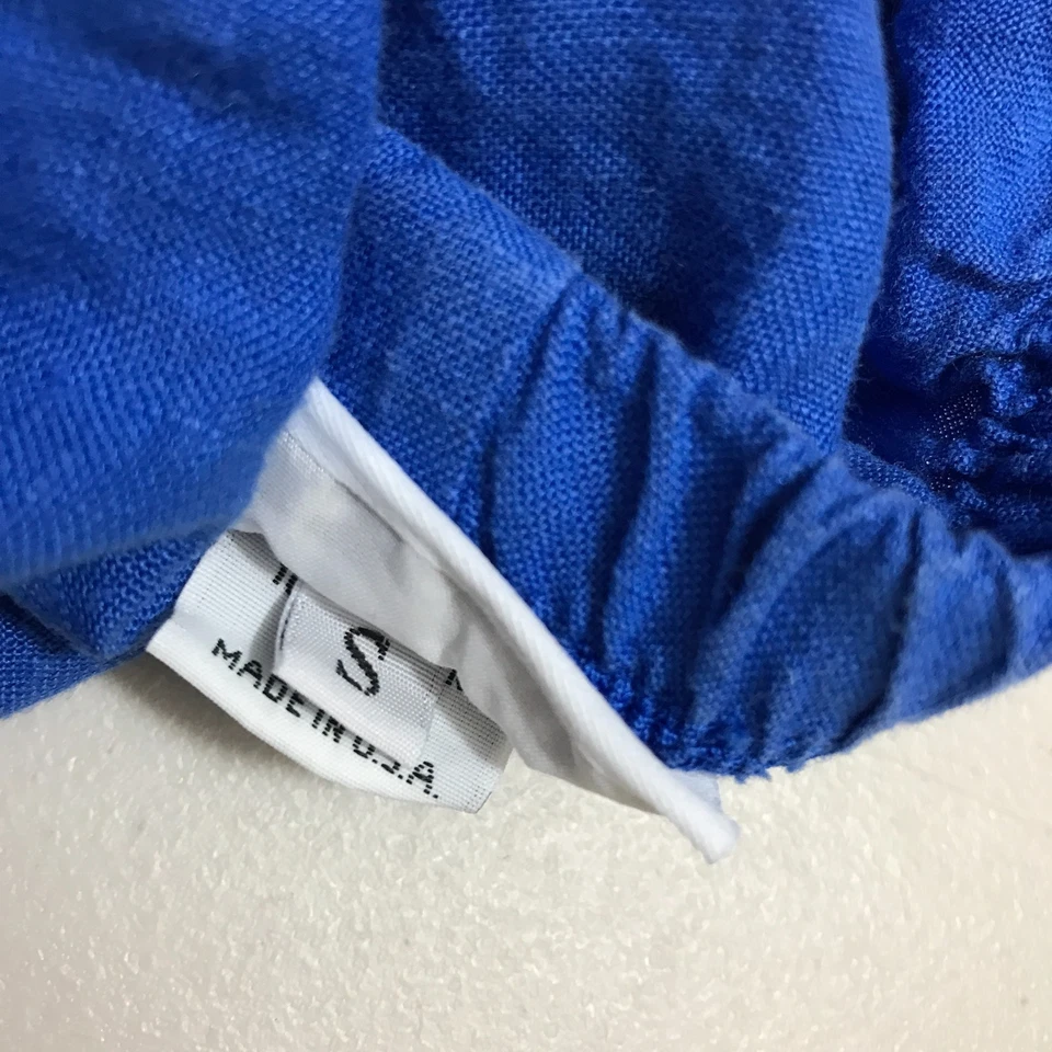 Bryn Walker 100% Linen Wide Barrel Leg Oliver Pants Blue Made in USA Size S - Image 4 of 4