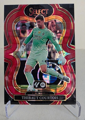 2025-26 PANINI SELECT LA LIGA THIBAUT COURTOIS RED PANDORA PRIZM MEZZANINE #112