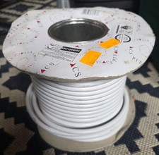 Pitacs 0.75 mm 50m Coil 5 Core White Flex Cable Drum (Approx 45 M Left) 0.53 per metre