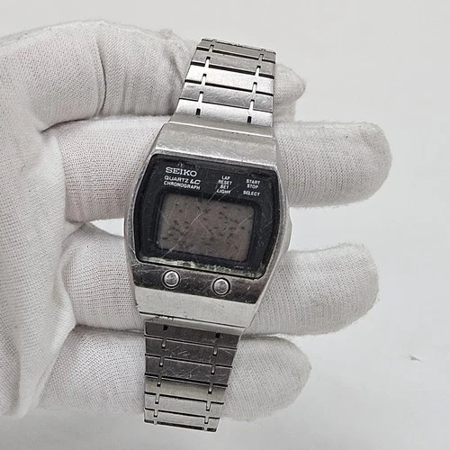 Seiko 0634-5009 Quartz LC Chronograph 1976 Digital Watch Retro Parts/Repair